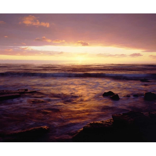 California, San Diego, Sunset Cliffs at Sunset